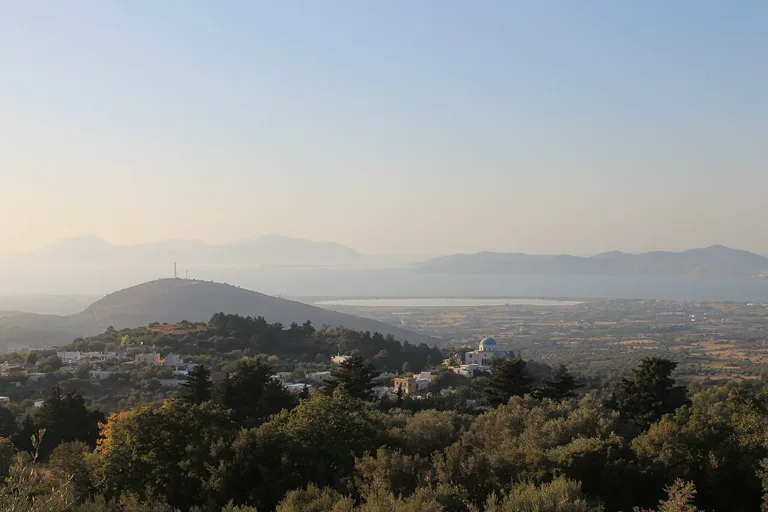 Kos Adası Zia Köyü'nden gün batımı manzarası